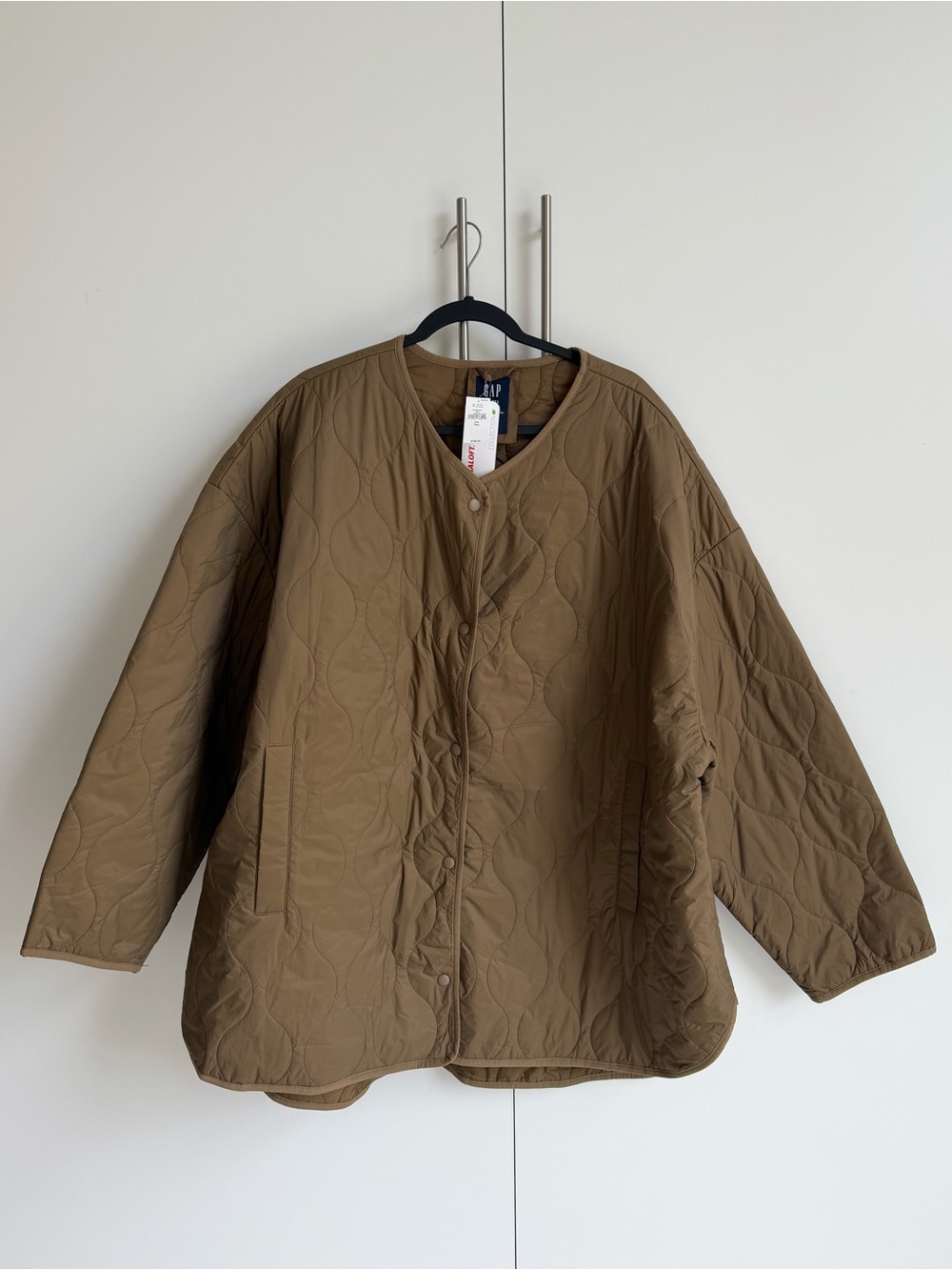 NWT Gap Primaloft Quilted Jacket XXL Tall Dried Moss Water Resistant Lightweight - Picture 1 of 10